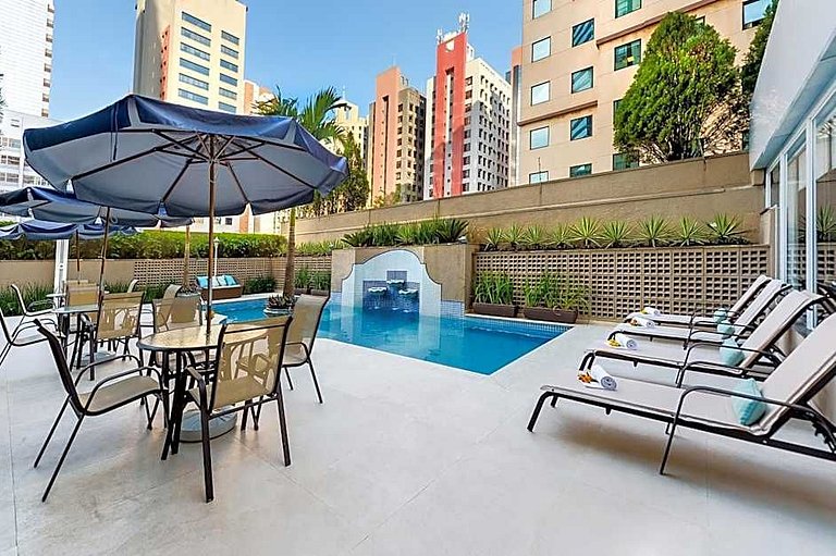 Morada JK Premium - Flat em hotel moderno com localização in